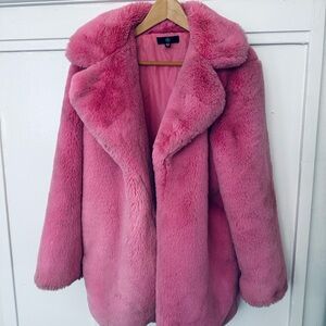Pink Faux Fur Jacket
